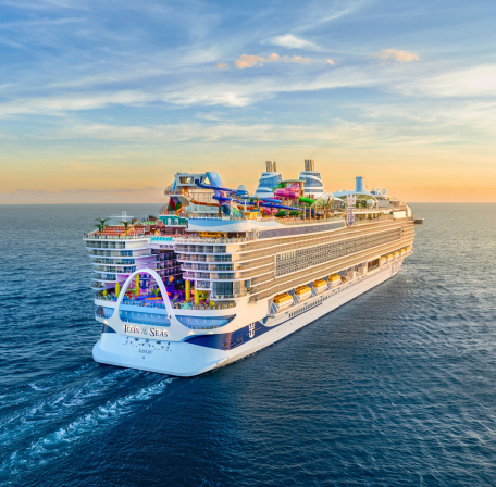 royal cruise ship in ocean