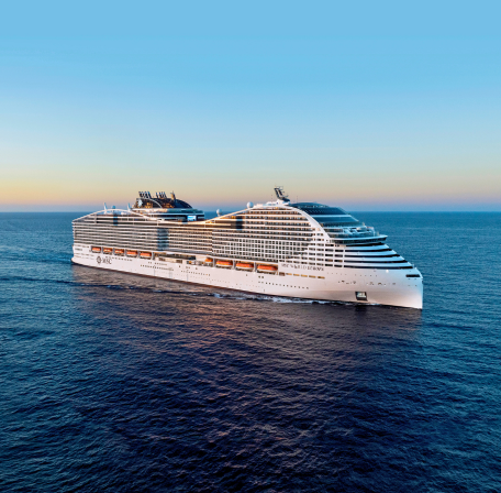 MSC cruise ship in water